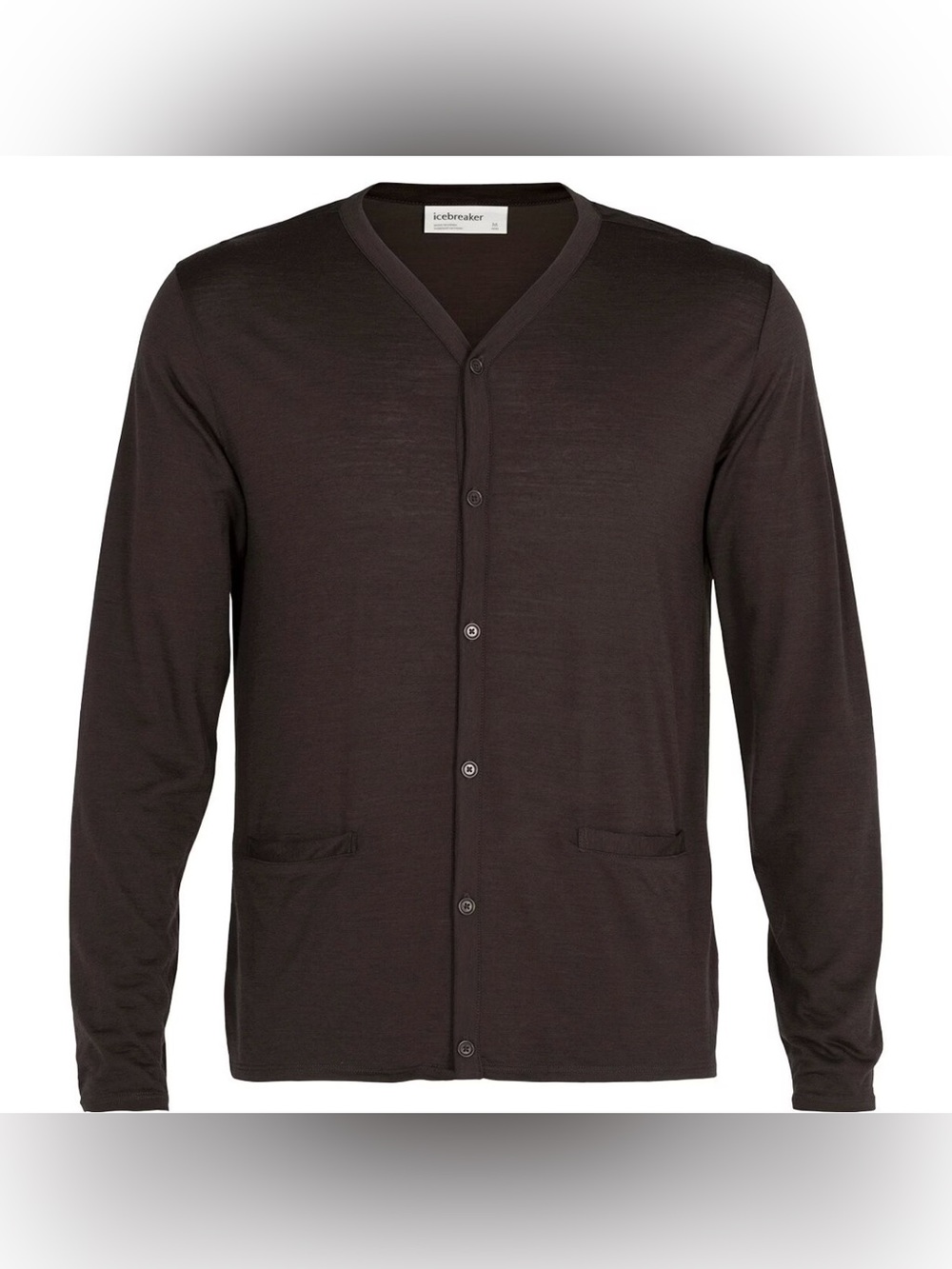 Icebreaker Size Small Merino Wool Blend Cardigan in Charcoal GUC